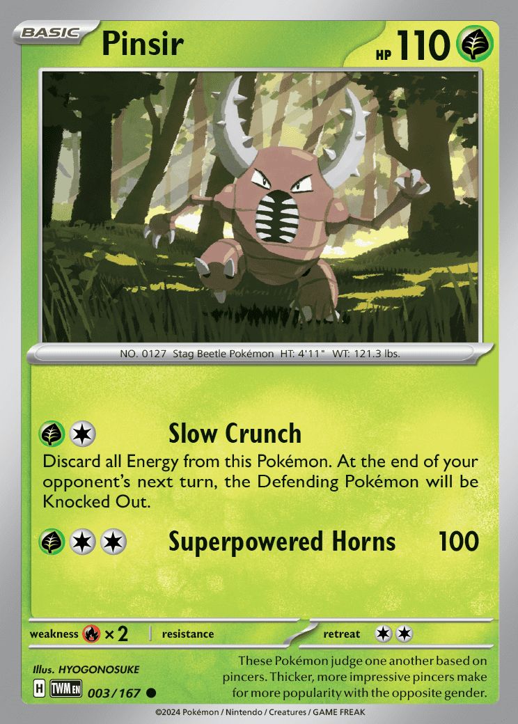 Pinsir 003 167 Common Reverse Holo Pokémon Pokemon Singles