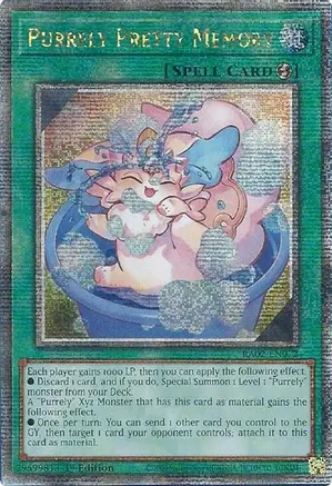 Purrely Pretty Memory RA02 EN072 Quarter Century Secret Rare 1st