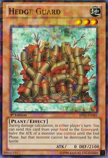 Hedge Guard - BP02-EN081 - Mosaic Rare - Unlimited Edition - Yu-Gi-Oh!  Singles  Battle Pack Cards  Battle Pack 2: War of the Giants -  Illustrious Cards and Games
