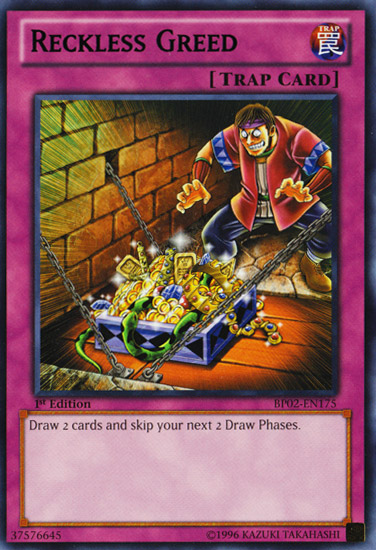 Reckless Greed - BP02-EN175 - Rare - Unlimited Edition