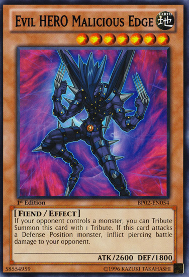 Evil HERO Malicious Edge - BP02-EN054 - Rare - Unlimited Edition