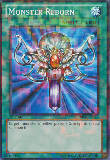 Monster Reborn - BP02-EN128 - Mosaic Rare - Unlimited Edition