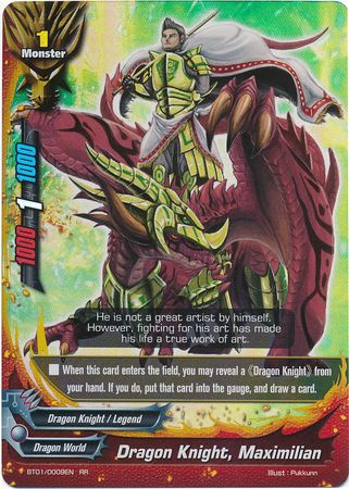 Dragon Knight, Maximilian - BT01/0009 - RR Dragon Knight, Maximilian - BT01/0009 - RR