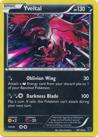 Yveltal - 78/146 - Cracked Ice Holo (Destruction Rush Theme Deck)