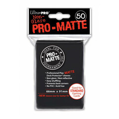 Ultra Pro - 50ct Pro-Matte Black Standard Deck Protectors