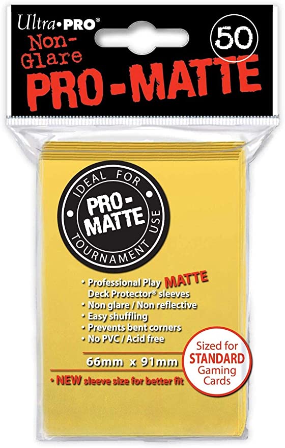Ultra Pro - 50ct Pro-Matte Yellow Standard Deck Protectors