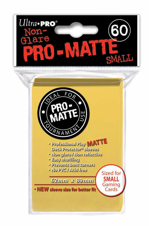 Ultra Pro - 60ct Pro-Matte Yellow Small Deck Protectors