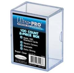 2-Piece 100 Count Clear Card Storage Box