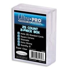 2-Piece 25 Count Clear Card Storage Box, 2 Pack