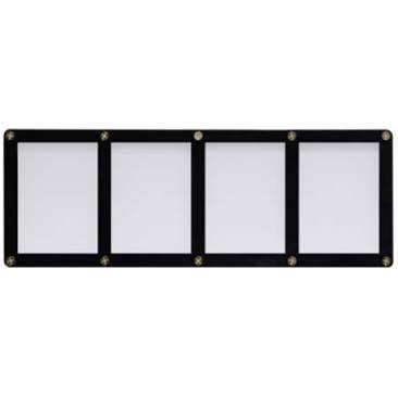 4-Card Black Frame Screwdown Holder
