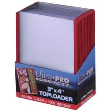3 X 4 Red Border Toploader