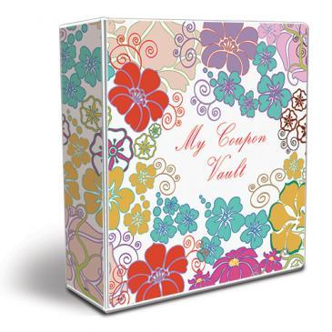 3-Ring Coupon Organizer Binder - Flowers