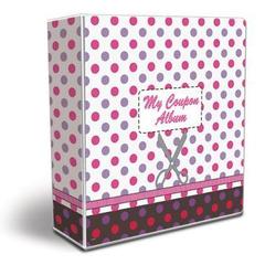 3-Ring Coupon Organizer Binder - Polka Dots