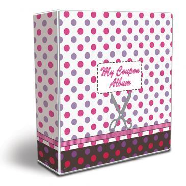 3-Ring Coupon Organizer Binder - Polka Dots