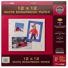 12 x 12 White Scrapbook Paper Pages 10 ct Pack