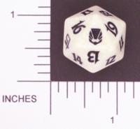 Magic Spindown Die - Darksteel - White