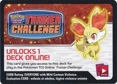 XY Kalos Fennekin Starter Deck Code Card