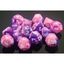 CHX26455 Pink-Purple w/white Gemini Poly 7 Dice Set