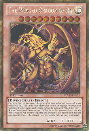 The Winged Dragon of Ra - PGLD-EN031 - Gold Secret Rare - 1st Edition