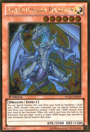 Lightpulsar Dragon - PGLD-EN039 - Gold Rare - 1st Edition