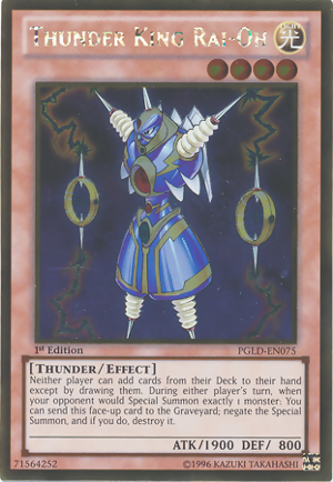 Thunder King Rai-Oh - PGLD-EN075 - Gold Rare - 1st Edition