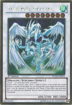 Stardust Dragon - PGLD-EN076 - Gold Rare - 1st Edition