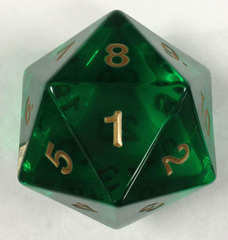 Jumbo Spindown D20 55mm Emerald w/Gold