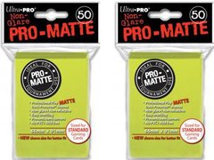 100ct Pro-Matte Bright Yellow Standard Deck Protectors