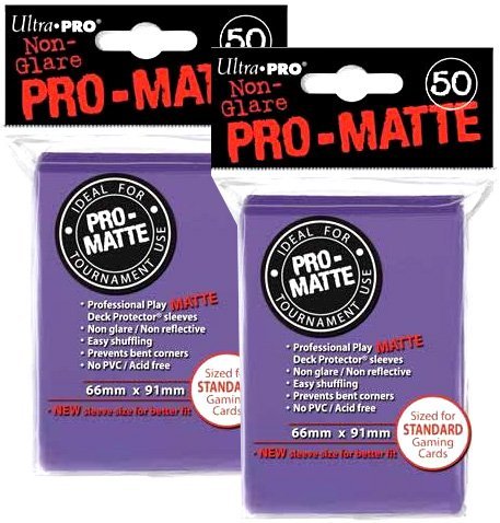 100ct Pro-Matte Purple Standard Deck Protectors
