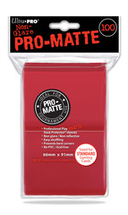 100ct Pro-Matte Red Standard Deck Protectors