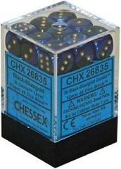 36 die Gemini Black-Blue w/Gold Dice Block - CHX26835