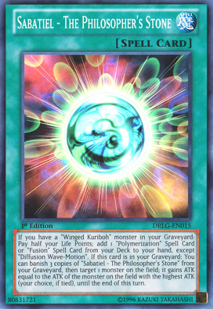 Sabatiel - La pierre philosophale - DRLG-EN015 - Super Rare - 1ere edition // Dragons of Legend
