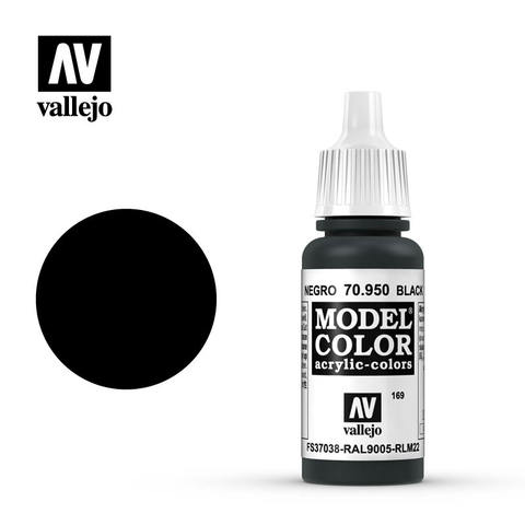 VAL70950 Vallejo Model Color Black 17ml (169)