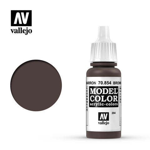 VAL70854 Vallejo Model Color Brown Glaze 17ml (204)