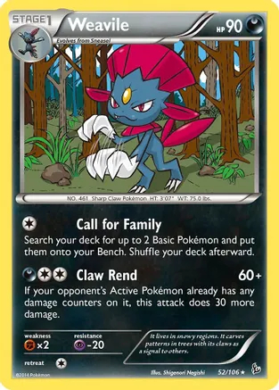 Weavile - 52/106 - Rare