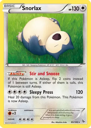 Snorlax - 80/106 - Rare