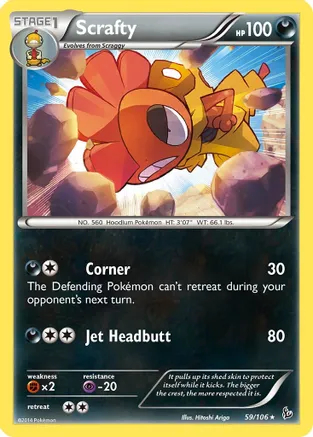 Scrafty - 59/106 - Rare - Reverse Holo