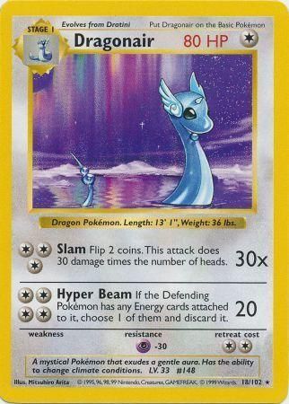 Dragonair - 18/102 - Rare - Shadowless Edition