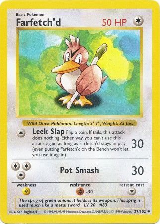 Farfetch'd - 27/102 - Uncommon - Shadowless Edition