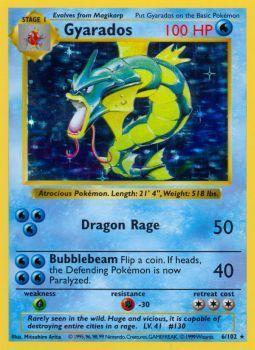 Gyarados - 6/102 - Holo Rare - Shadowless Edition