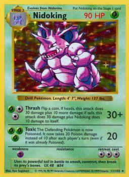 Nidoking - 11/102 - Holo Rare - Shadowless Edition