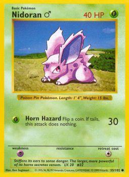 Nidoran (Male) - 55/102 - Common - Shadowless Edition