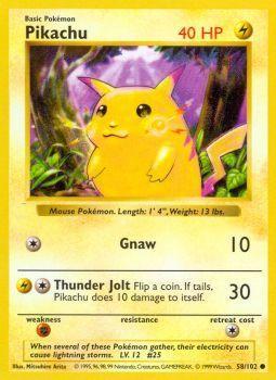 Pikachu - 58/102 - Common - Shadowless Edition