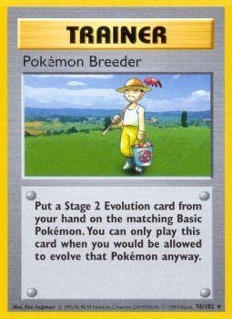 Pokemon Breeder - 76/102 - Rare - Shadowless Edition