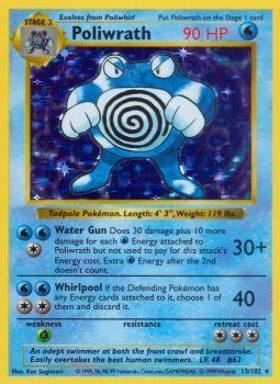 Poliwrath - 13/102 - Holo Rare - Shadowless Edition