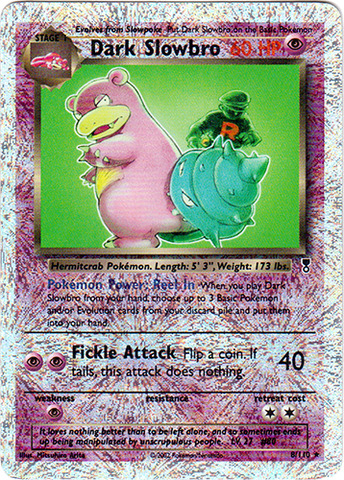 Pokemon Dark Slowbro Holo Legendary store Collection 8/110