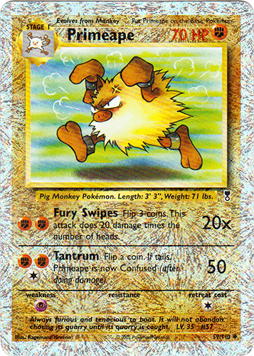 Primeape - 59/110 - Uncommon - Reverse Holo