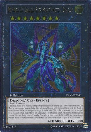 Number 62: Galaxy-Eyes Prime Photon Dragon - PRIO-EN040 - Ultimate Rare - 1st Edition