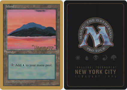 Island - 4th Edition Blue - Shawn Hammer Regnier - 1996 Island - 4th Edition Blue - Shawn Hammer Regnier - 1996