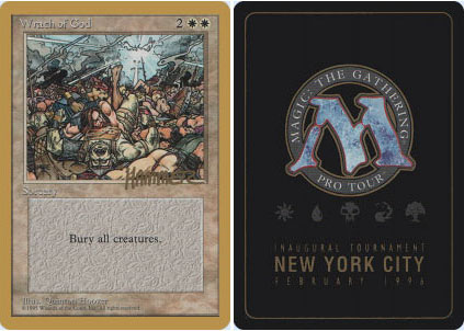 1996 mtg world champion card [Celebration Cards] World Championship Decks Rarity Wrath of God - Shawn